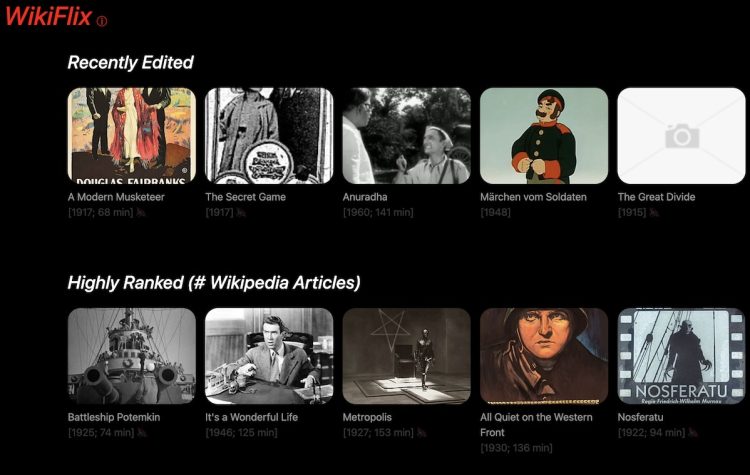 WikiFlix : le service de streaming gratuit et légal avec 4200 films